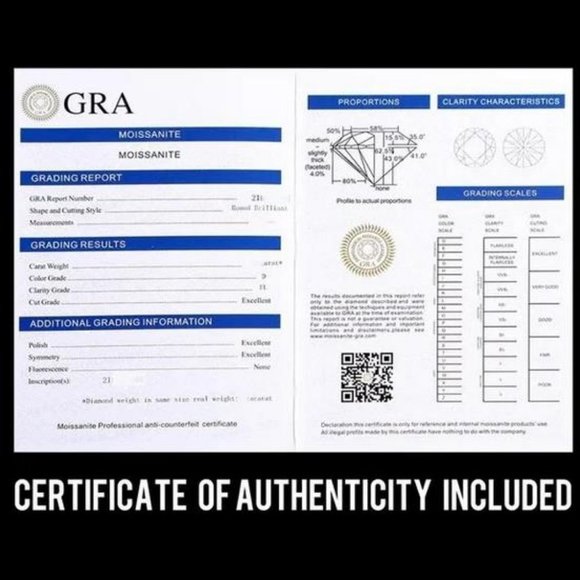 Certified 6ct. t.w. Moissanite Diamond Round Stud Earrings NEW - Picture 9 of 11